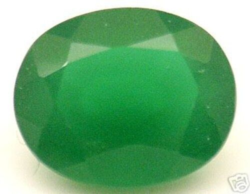 10x8 mm 2.65 cts oval Facet Green Created Jade