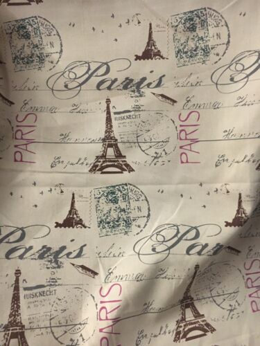 Eiffel Tower Paris Fabric curtain Upholstery material For Sale In 3m Pieces 54”
