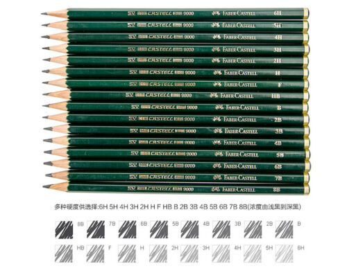 16Pcs/Set Faber Castell Art Graphite Pencils Writing Sketch Charcoal Drawing 