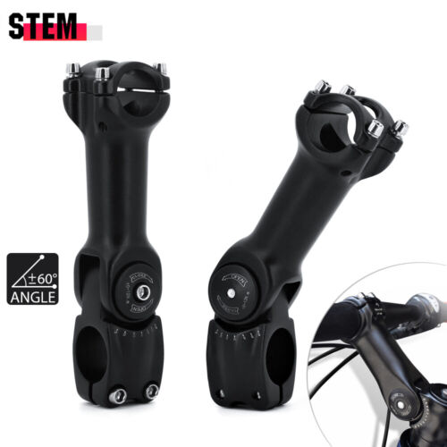 Bike Stem Adjustable Angle 25.4mm/31.8mm Clamp Bicycle Handlebar Riser MTB Stem 