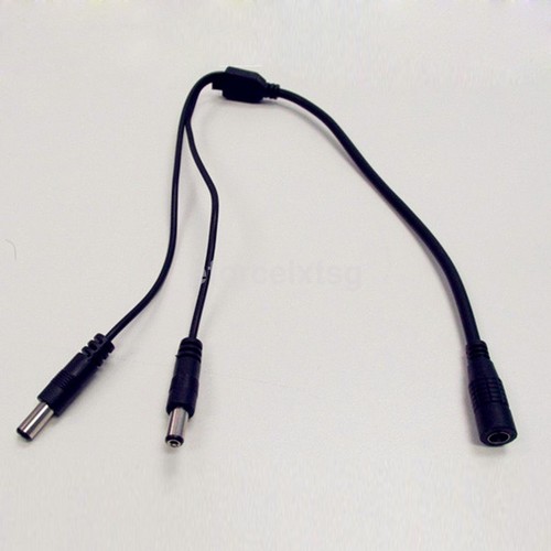 Black 8//2 Way DC Power Supply Splitter Cable for 12V CCTV Camera DVR Security