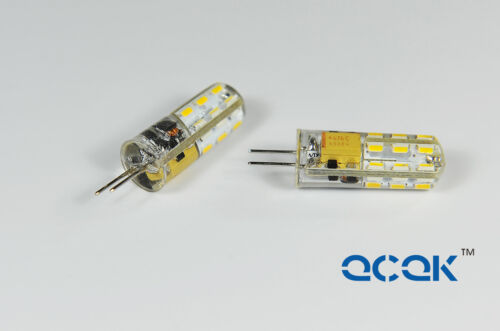 QCQK G4 3W 24 SMD Capsule LED Marine Crystal Light AC/DC 12V 3000k Warm light 