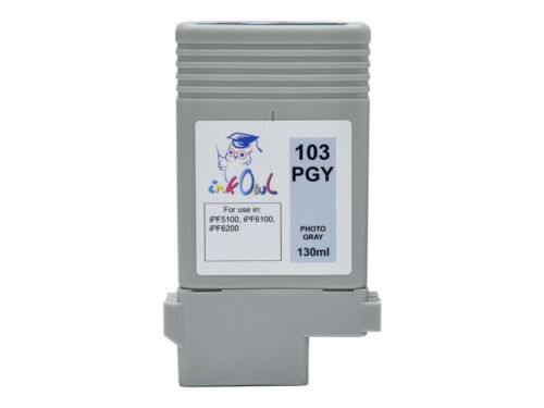 InkOwl 130ml Compatible Cartridge for CANON PFI-103 PGY PHOTO GRAY iPF6200