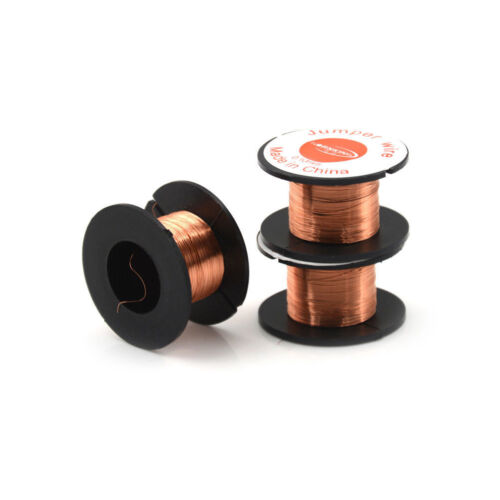 3 Rolle Magnet Draht AWG Gauge Emaillierte Kupferspule Wicklung 0,1 mm 