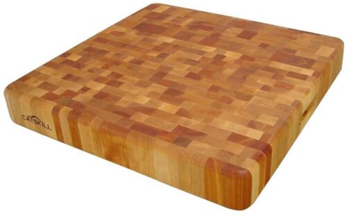 Hardwood Cutting Board Reversible Chopping Block Professional Grade 20x20x3 in. 