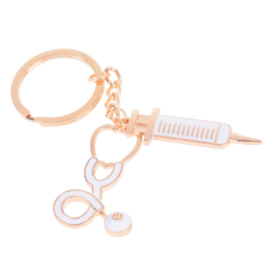 1 pcs Doctor Tools Stethoscope Syringe Pendants Key Chain Medical Students Gifts 