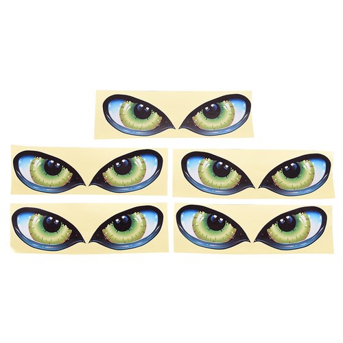 1 Pair Cool 3D Mysterious Cat Eyes Car Sticker Green Evil Window Mirror Decal/_G