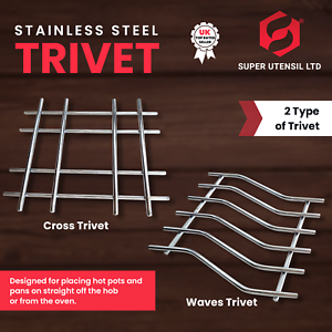 Stainless Steel Kitchen Trivet Worktop Pan Pot Stand Trivet Mat Choose design