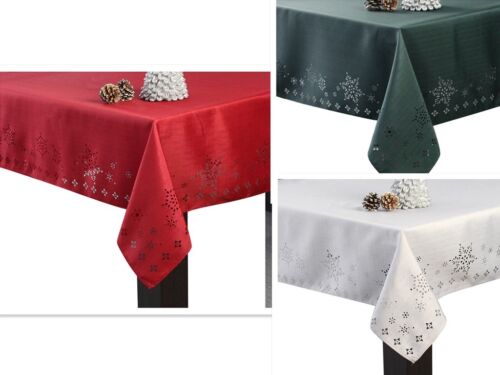 Assorted Size/Color Polyester Snowflakes LaserCut FabricTablecloths SILVER Color 