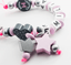 Schnullerkette mit Namen ♥ kl Schwester ♥ Mädchen Baby rosa grau Nuckelkette