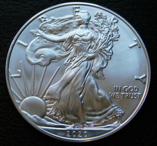 2020 1 oz. American Silver Eagle $1 Coin GEM BU from New Roll