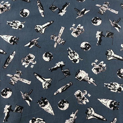 3 Colours Available 100/% Cotton Poplin Printed Fabric Material Space 112cm 44/"
