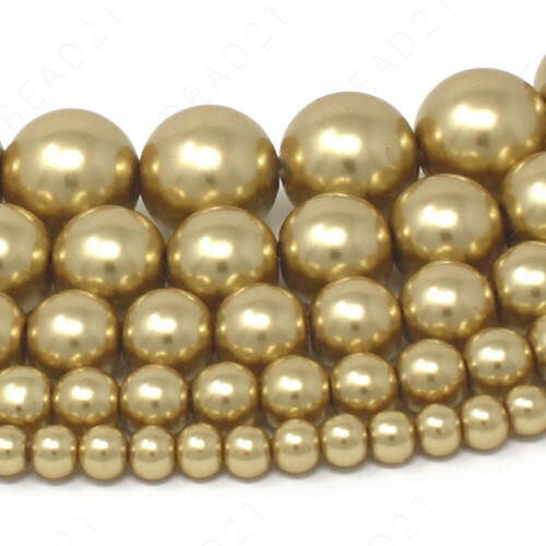 Czech Opaque Glass Beads Round Pearl Coated 4mm 6mm 8mm 10mm 12mm 16" Strand 