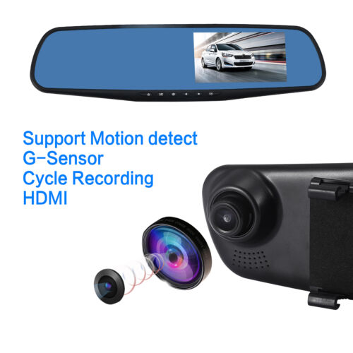 1080P Car DVR Rearview Dual Dash Cam Camera Vehicle Front Rear HD Video Recorder