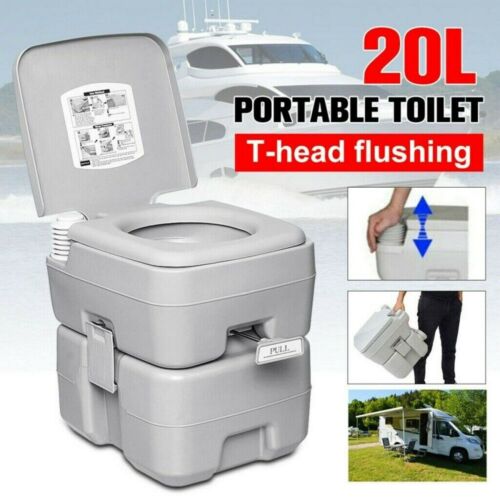 20L Portable Flush Outdoor Toilet for Camping Caravan Mobile Potty WC Toilet UK