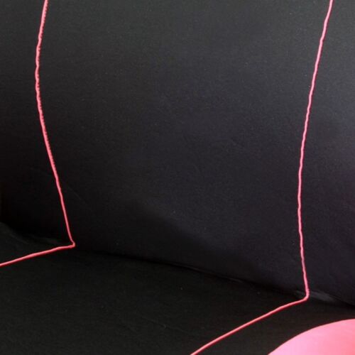 For Jeep New Flat Cloth Black and Pink Front and Rear Car Seat Covers Set