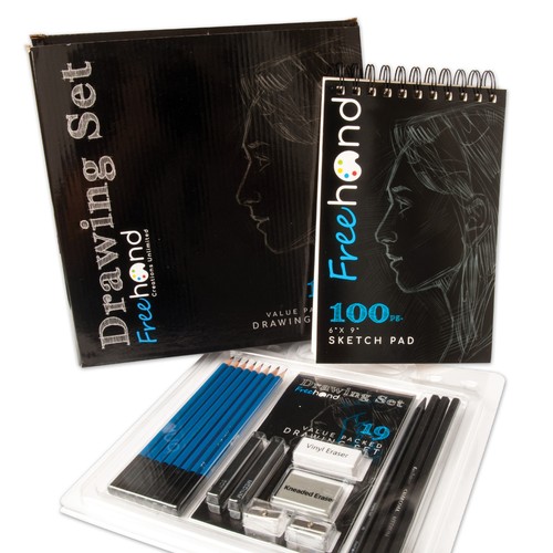 Complete Kit Drawing and Sketch Art Kit with 100 Page Sketch Pad