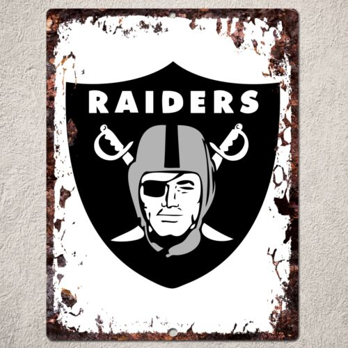 PP0072 Rust Vintage Raiders Sign Beach Bar Pub Cafe Restaurant Wall Decor Gift