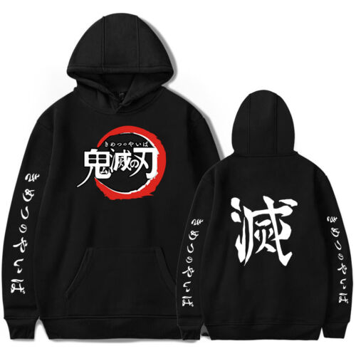 Demon Slayer Hoodie Sweatshirt Japanese Anime Pullover Casual Hooded Sweater
