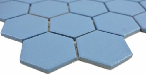 Keramikmosaik Hexagon blaugrün R10 Fliese Wand Boden Küche Bad 11H-0451-R10/_f