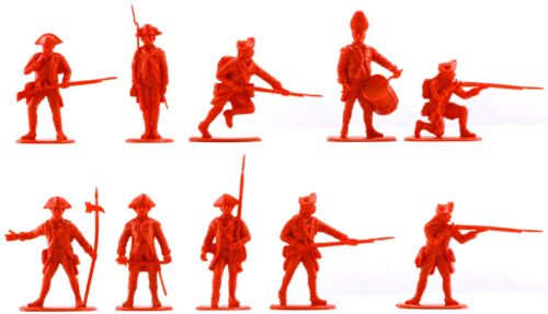 First Version Accurate British Infantry set #1-10 54mm figs red 