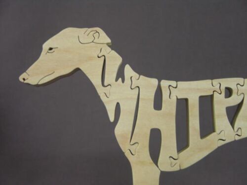 Wooden Greyhound dog puzzle.