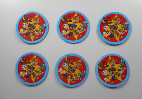 Set of 6 - Paw Patrol Magnets - 1-3/4&#034; Diameter - Party Favors - Free Shipping