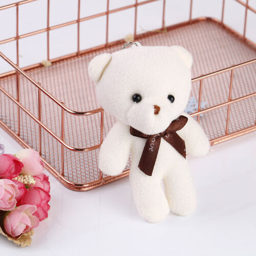 Mini plush bear stuffed cartoon animal cute key chain pendant soft toy EP 