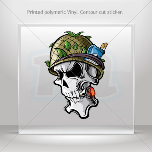 Decals Sticker Skull Soldier Vietnam Veteran Atv Bike Garage st5 RSX67