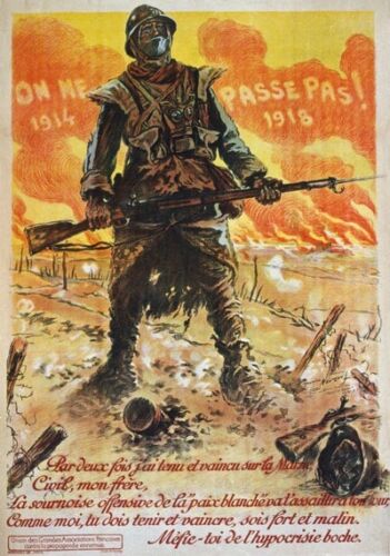WA81 Vintage French Propaganda They Shall Not Pass War Poster WW1 A1//A2//A3//A4
