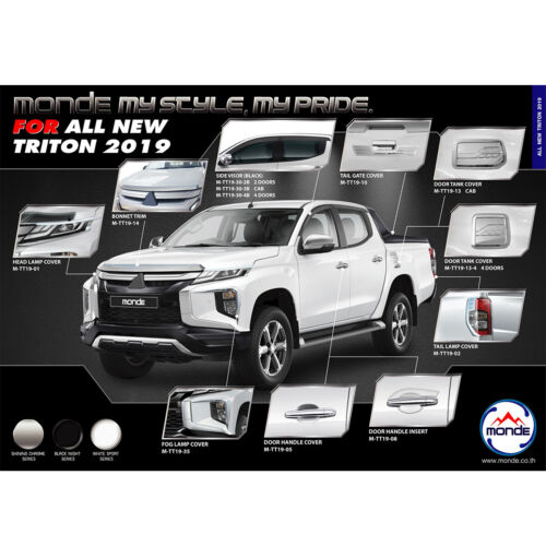 Chrome Fuel Cap Cover 4Dr Trim For Mitsubishi L200 Triton 4x2 4x4 2019 2020