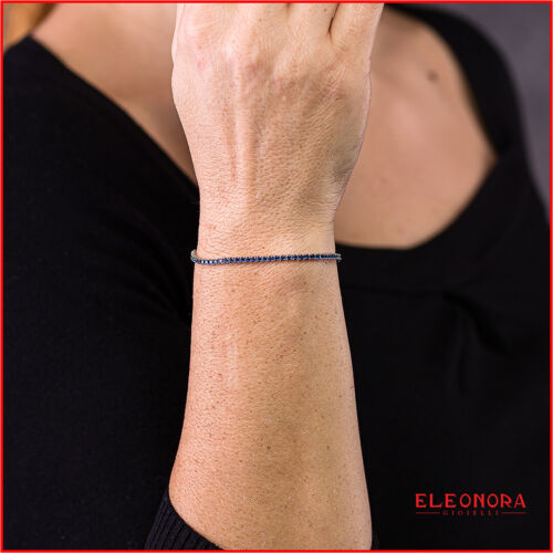 bracciale uomo tennis in argento braccialetto zirconi blu braccialetti donna per 
