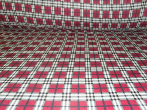 Largeur de 60 pouces plaid rouge polaire doux et lavable tissu matériel