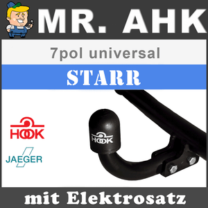 HOOK Skoda Fabia Lim Kombi 01-07 AHK Anhängerkupplung starr 7pol uni E-Satz