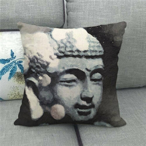 Western Meditation Buddha Statue Zen Mastery Printing Throw Pillow Cover Cushion 
