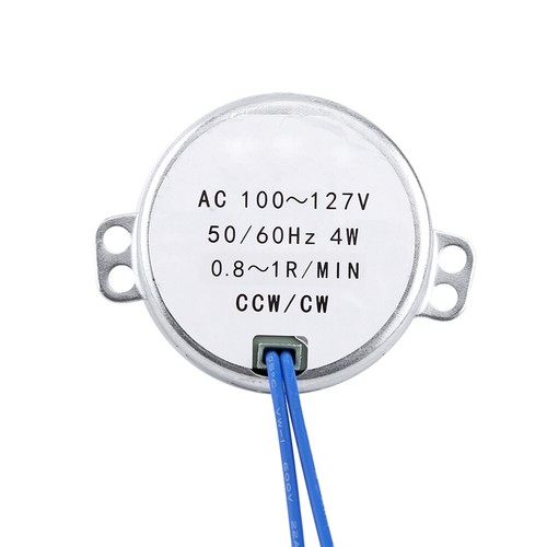 AC 100-127V 4W Synchronous Motor 50//60Hz CCW//CW Geared Motor 0.8-1RPM