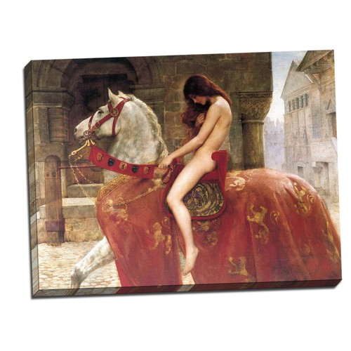 John Collier Lady Godiva Framed Canvas Giclee Print 34/"x27/" V01-12