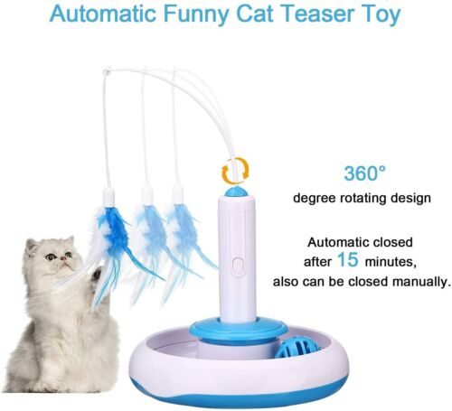 Haustier Spielzeug Elektrisch Rotierende Stange Feder Katze Interaktives Lustige 