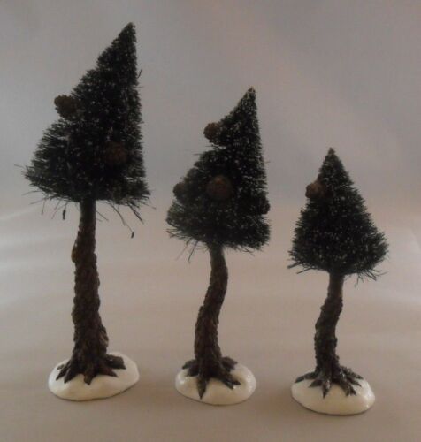 Department 56 NORTH POLE WOODS PINEWOOD TREES SMALL Set of 3 56925 Dept 56