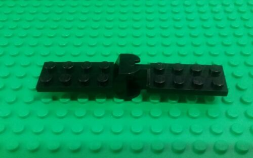 Lego Black Flat 2x4 Interlocking Hinges Rare 2x8 Swivels Plates 1 piece 