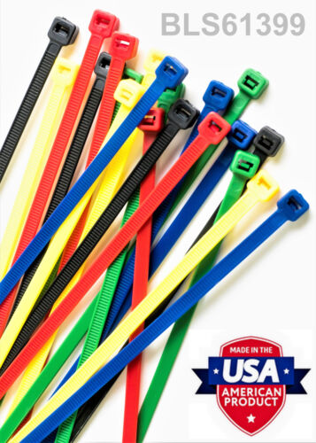 100 USA Made TOUGH TIES 8" inch 50lb Nylon Tie Wraps Wire Cable Zip Ties Red 