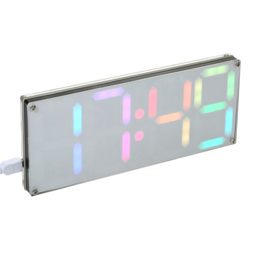 DS3231 DIY 4-stellige Digital LED Uhrenkit mit Regenbogenfarben /& Gehäuse K2S5