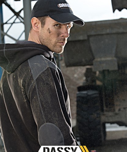 Hoody Grey//Black Reinforced w// Canvas Dassy Indy Work Hooded Sweatshirt