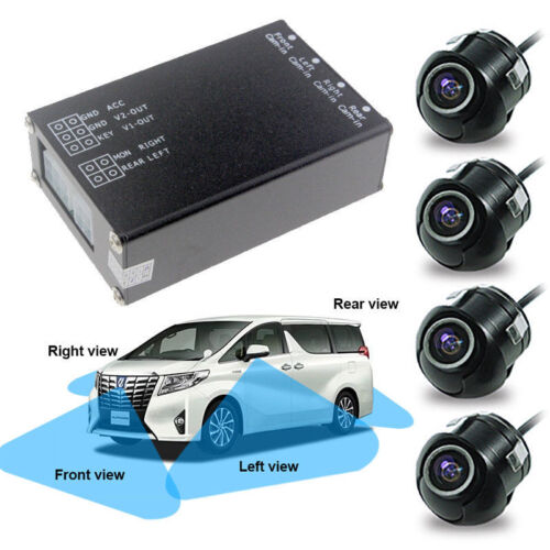 4 Way Cameras Switch System 360 Car View Camera For Rear Front Right Left Camera