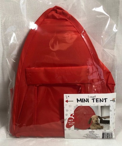 Mini Pop Up Tent for Dolls Plush Stuffed Animals Pretend Play Display New Red