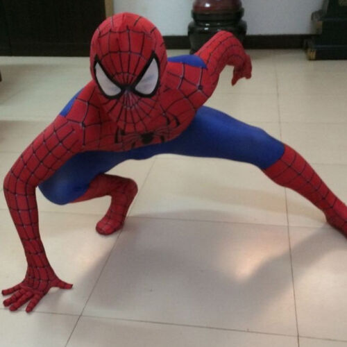 Boys Kids Spiderman Costume Cosplay Superhero Fancy Dress Up Outfits Party