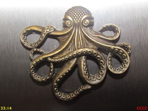 steampunk bronze fridge magnet kraken octopus pirates of the caribbean 