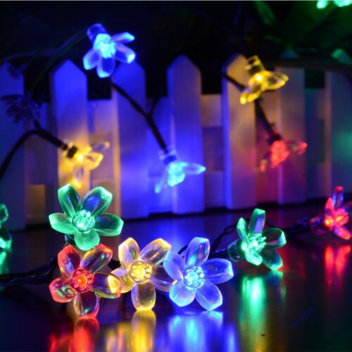 50 LED Solar String Lights Flower Bulbs Solar Garden Waterproof Decorative Light