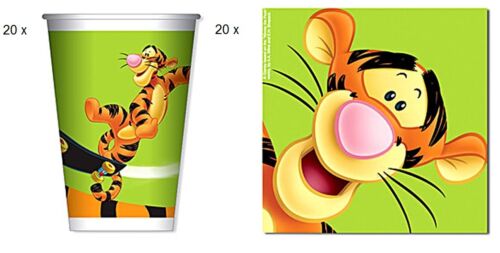 Tigger Childs Childrens Kids Birthday Party Paper Napkins And Cups 20 Of Each 