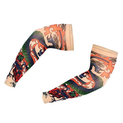 2pcs Nylon Fake Temporary Tattoo Arm Sleeves Arm Stockings Chinese style
